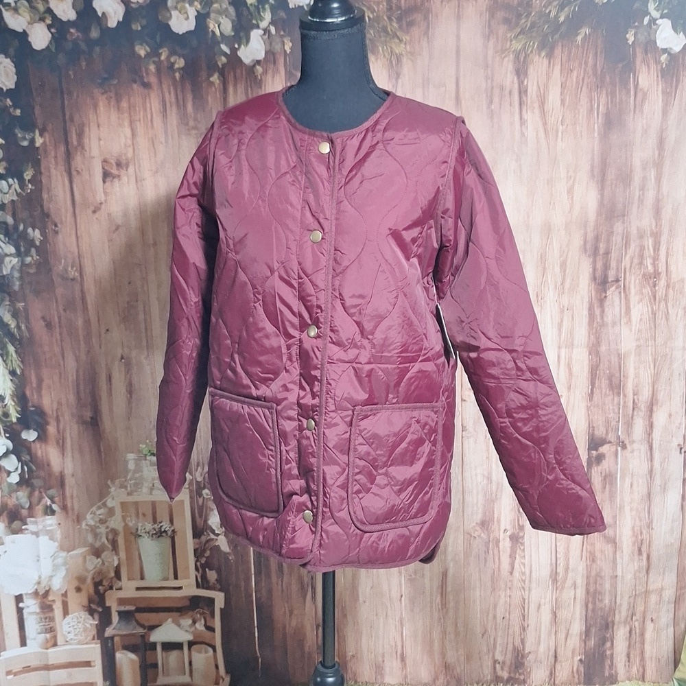 NWT St John's Bay PS deep ruby all weather coat